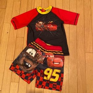3T/4T boys swim suit matching set Disney Cars